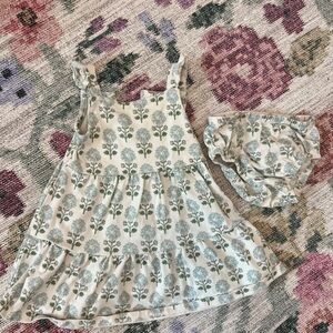 Little Planet Organic Floral Print Dress with Bloomers